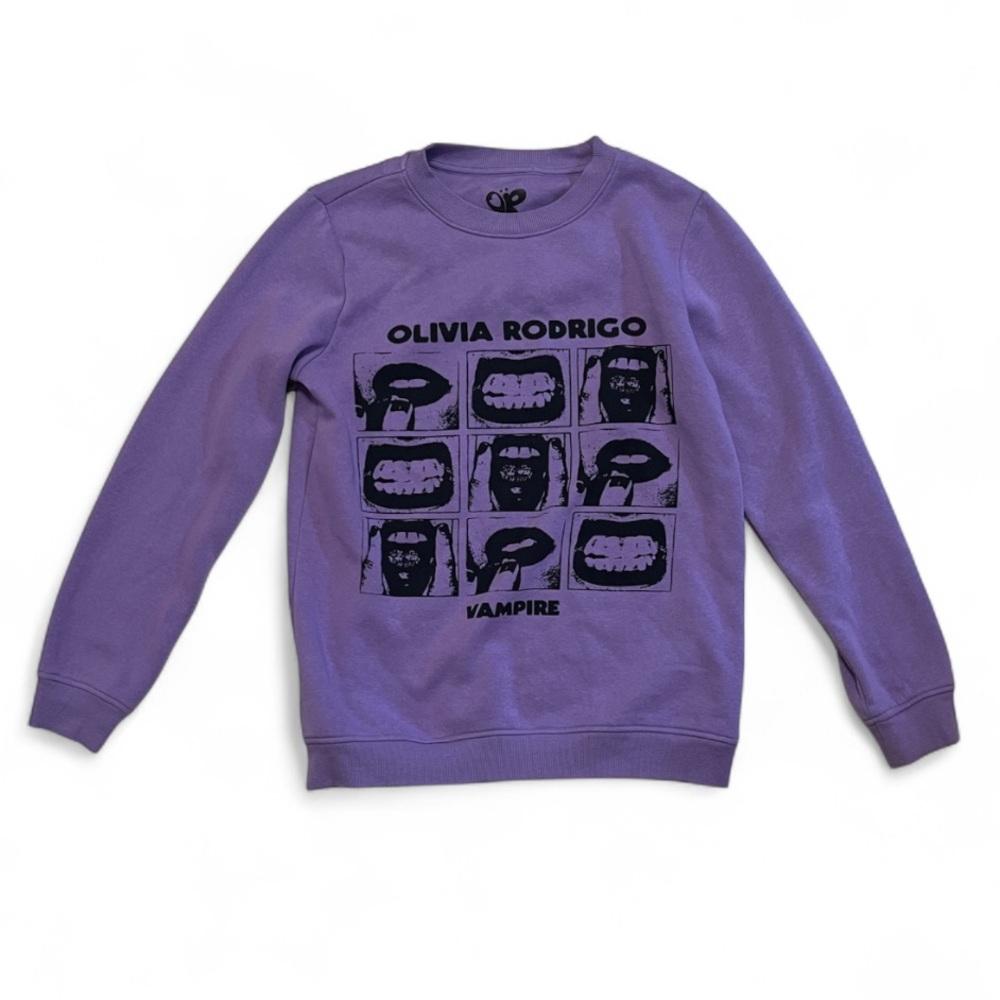 Olivia Rodrigo “Vampire” Purple J-Crew Sweatshirt Merch